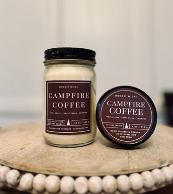 Campfire coffee- 100% Soy Wax Candle - Non-Toxic - Cotton Wick - Wanderlust Collection