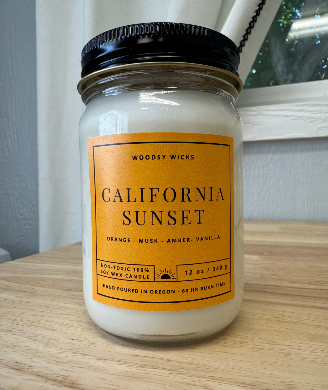 California Sunset - 100% Soy Wax Candle - Non-Toxic - Wanderlust Collection
