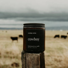 Load image into Gallery viewer, Cowboy - Amber jar - 100% Soy Wax Candle - Non-Toxic