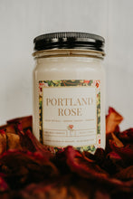 Load image into Gallery viewer, Portland Rose - 100% Soy Wax Candle - Non-Toxic - Cotton Wick - Wanderlust Collection