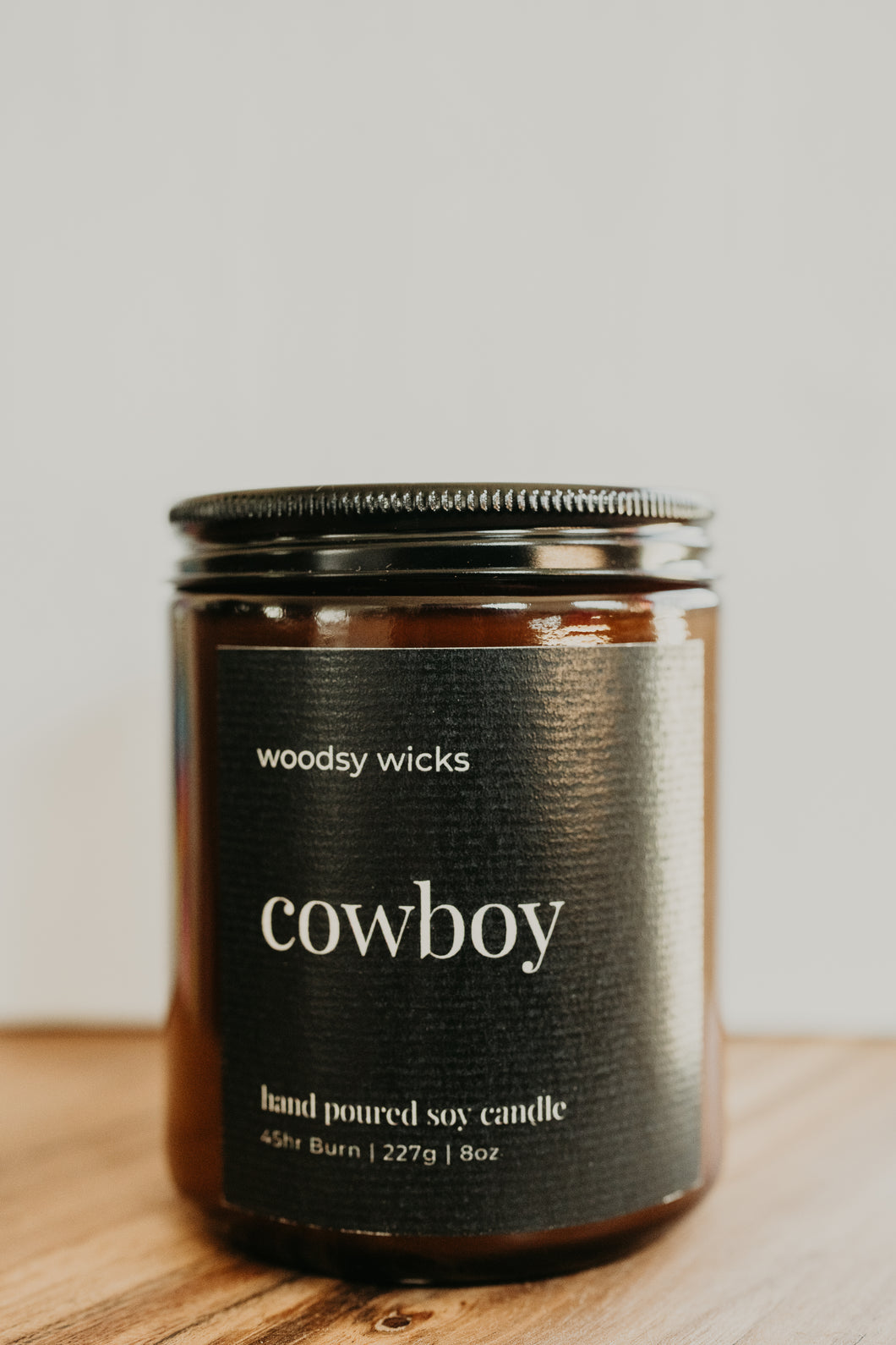 Cowboy - Amber jar - 100% Soy Wax Candle - Non-Toxic