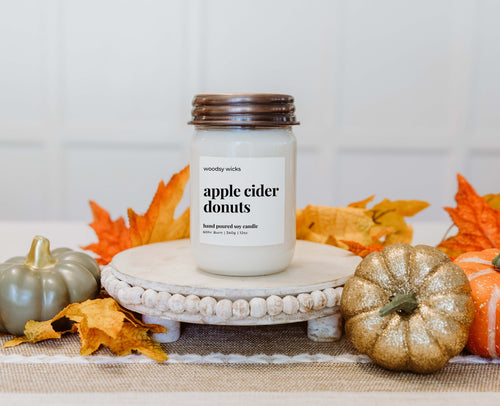 Apple Cider Donuts Fall Candle - 100% Soy Wax - Nontoxic