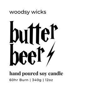 Butter Beer Candle - 100% Soy Wax - Nontoxic