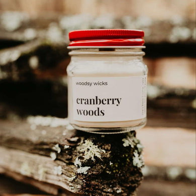 8oz Wood Wick Holiday Candles - Soy Wax Candle