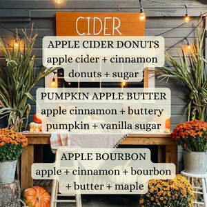 Apple Cider Donuts Fall Candle - 100% Soy Wax - Nontoxic