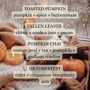 Pumpkin Chai Fall Candle - 100% Soy Wax - Nontoxic