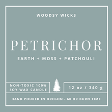 Load image into Gallery viewer, Petrichor - 100% Soy Wax Candle - Non-Toxic - Wanderlust Collection