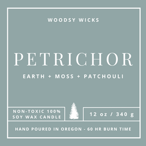 Petrichor - 100% Soy Wax Candle - Non-Toxic - Wanderlust Collection