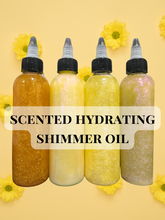 Load image into Gallery viewer, scented hydrating shimmer oil