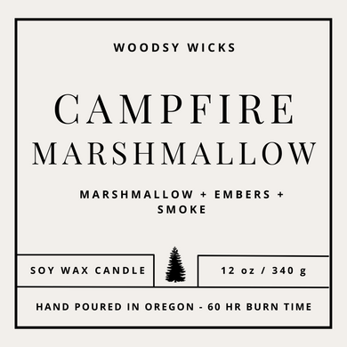 Campfire Marshmallow - 100% Soy Wax Candle - Non-Toxic - Wanderlust Collection (Copy)