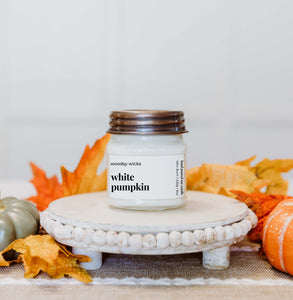 White Pumpkin Fall Candle - 100% Soy Wax - Nontoxic