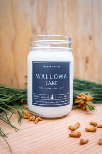 Wallowa Lake - 100% Soy Wax Candle - Non-Toxic - Cotton Wick - Wanderlust Collection