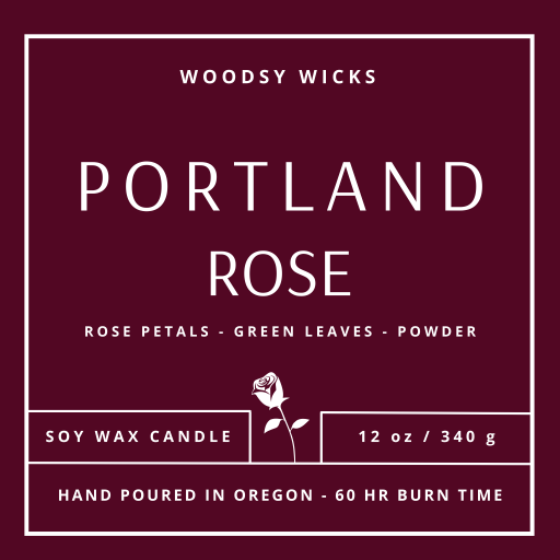 Portland Rose - 100% Soy Wax Candle - Non-Toxic - Cotton Wick - Wanderlust Collection