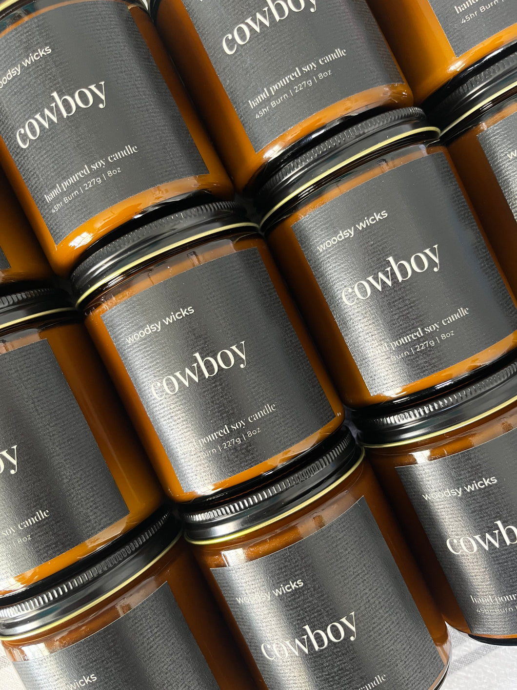 Cowboy - Amber jar - 100% Soy Wax Candle - Non-Toxic - Wanderlust Collection