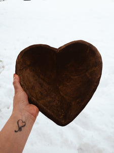 Large Heart Dough Bowl