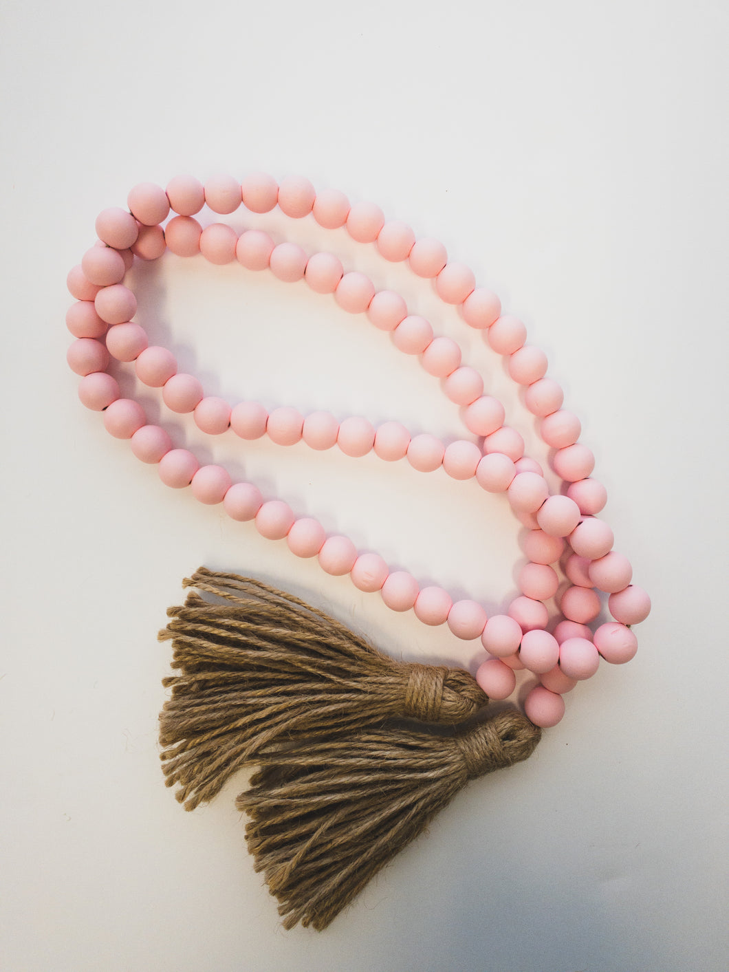 Pink Farmhouse Decorative Wood Beads